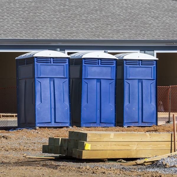 how can i report damages or issues with the portable restrooms during my rental period in Enka NC